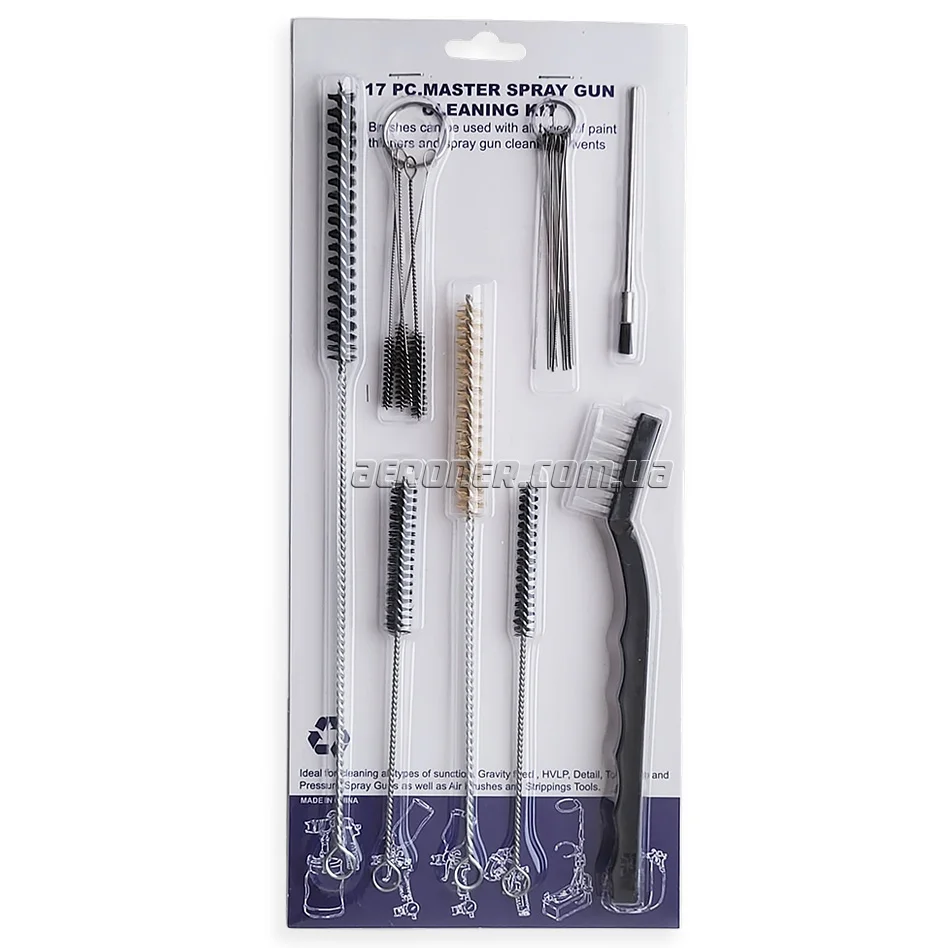 Набор для чистки краскопульта 17 предметов