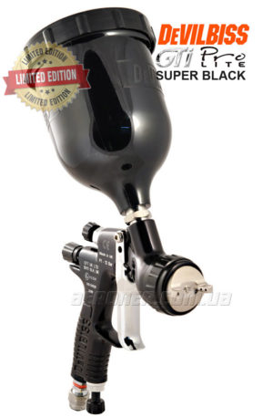 Краскопульт DeVilbiss GTi Pro Lite TE20 SUPER BLACK Limited Edition