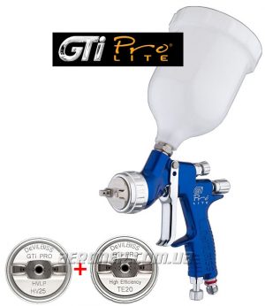 Краскопульт DeVilbiss GTi ProLite Dual Pack HV25+TE20